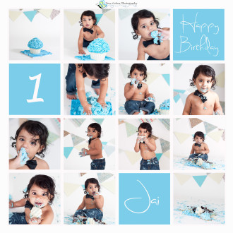 First birthday cake smash True Colors Photography